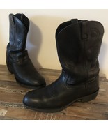 Vintage Durango Mens 12D Farm &amp; Ranch Western Cowboy Work Black Leather ... - $63.58