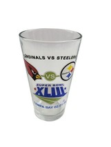 NFL Super Bowl XLIII Cardinals Steelers Beer Tumbler Tampa Bay Favorite 2009 - £9.27 GBP