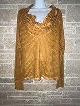 We The Free Cowl Neck Long Sleeve Top Boho Beach Size Large - £15.80 GBP
