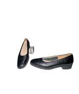 Salvatore Ferragamo Boutique Low Heel 1.5&quot; Pumps Black Leather Shoes 9 A... - $83.87 CAD