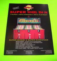 SUPER WHEEL EM IN ORIGINAL NOS REDEMPTION ARCADE GAME MACHINE FLYER - £14.39 GBP