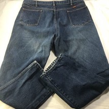 Rustler Mens Jeans Vintage Blue Denim Distressed Thick Duty Pants 40 X 30” - £24.30 GBP