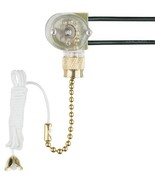Brass Pull Chain SWITCH Ceiling Fan Light Lamp SHINE TOP 3A 250VAC NSi 7... - $519.69 MXN