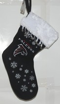 NFL Licensed Atlanta Falcons Christmas Stocking Bells Snowflakes Logo - £10.26 GBP