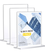 Acrylic Sign Holder 8.5 X 11 Inch 3 Pack, Clear Display Sign Stand for S... - €13,18 EUR