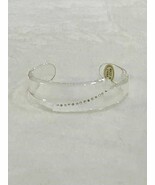 Clear Plastic Lucite Bangle Bracelet Rhinestones Crystals Acrylic NEW - $21.76 CAD