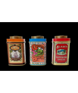 Vintage Set of 3 Tins Spice Containers England Case Manufacturing - €20,22 EUR