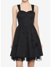 Goth, Emo, Goth Prom, Emo Prom, Black Corset Gown Dress M, Medium - £54.75 GBP