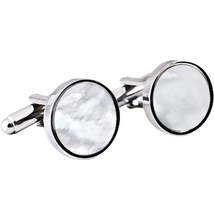 Trendy Round Golden Shell Sleeves Men&#39;s Gift Shirt Swank Cufflinks - £120.23 GBP