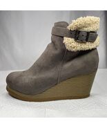 Size 6M Tony Little Cheeks Womens Ankle Boots, Faux Suede, Side Zipper, ... - $16.09