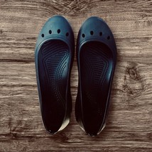 Crocs Slip On Slingback Closed Toe Kadee Ballet Flats Women Shoes Black Size 8 - £21.80 GBP