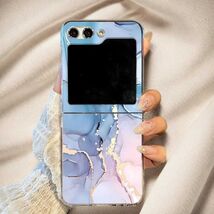 Marble Pattern Clear Hard Case for Samsung Galaxy Z Flip 3 4 5 6 | Folda... - $98.18