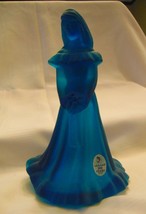 Fenton Art Glass 2005 Teal Blue Satin Bridesmaid Doll Figurine  - $103.94