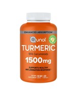 QUNOL TURMERIC 1500 MG SUPPLEMENT PRODUCTS 180 CAPSULES PILLS AND GINGER... - £38.53 GBP