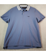 Perry Ellis America Polo Shirt Youth Large Blue Knit Short Sleeve Logo C... - $13.99