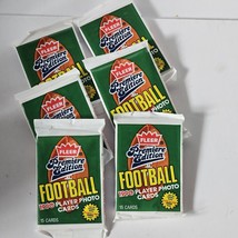Lot of 6 1990 Fleer  NFL Football Premiere Edition 15 Card Packs Sealed - £7.39 GBP