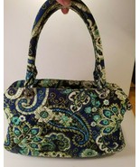 Vera Bradley Blue Green Paisley Quilted Handbag - $15.85