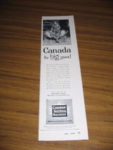 1954 Print Ad CNR Canadian National Railways Hunter with Trophy Moose - $9.25