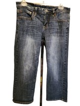 Lucky Brand Jeans Women&#39;s 8/29 Easy Rider Crop Strerch Blue - £15.72 GBP