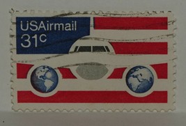 Stamps Vintage America American Usa 31 C Aero Plane Planes Globes Airmail X1 B36 - £1.39 GBP