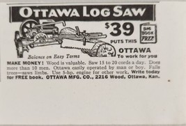 1942 Print Ad Ottawa Log Saws Saws 15 to 20 Cords per Day Ottawa,Kansas - £5.64 GBP