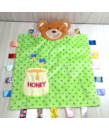 Taggies Peek a Boo Bear Honey Pot Bees Green Polka Dots  Lovey Security ... - £11.84 GBP