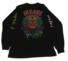 Dilated Thoughts Insane Labz Black Long Sleeve Graphic TShirt Insane Evi... - £14.78 GBP