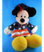 Disney Mickey Mouse Plush Grad Doll in Flag dress 4th of July decor 16&quot; - $19.79