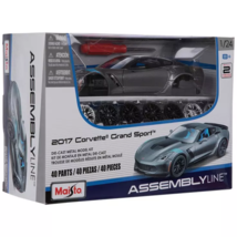 Gray 2017 Chevy Corvette Assembly Line Model Kit 1/24 Diecast Maisto New - $27.75