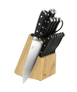 Our Table 18 Piece Stainless Steel Forged Triple Riveted Cutlery Block S... - $88.64