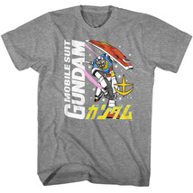 Gundam Mobile Suit Mecha Men&#39;s Gray T Shirt Japanese Robot Anime - £19.58 GBP+