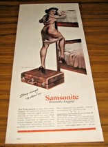 1945 Print Ad Samsonite Streamlite Luggage Sexy Lady Stands on Her Suitcase * - £11.66 GBP