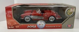 Motormax 1958 Chevy Corvette Convertible Red 1/18 Diecast Model Car #73109 - $29.69