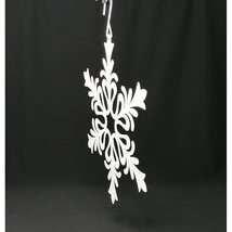 Snowflake -Floral Design -Decorative Hanging Silhouette WHITE - £31.93 GBP