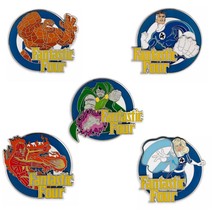 Fantastic Four and Dr Doom Pin Set - 5 pins - Marvel - £59.05 GBP
