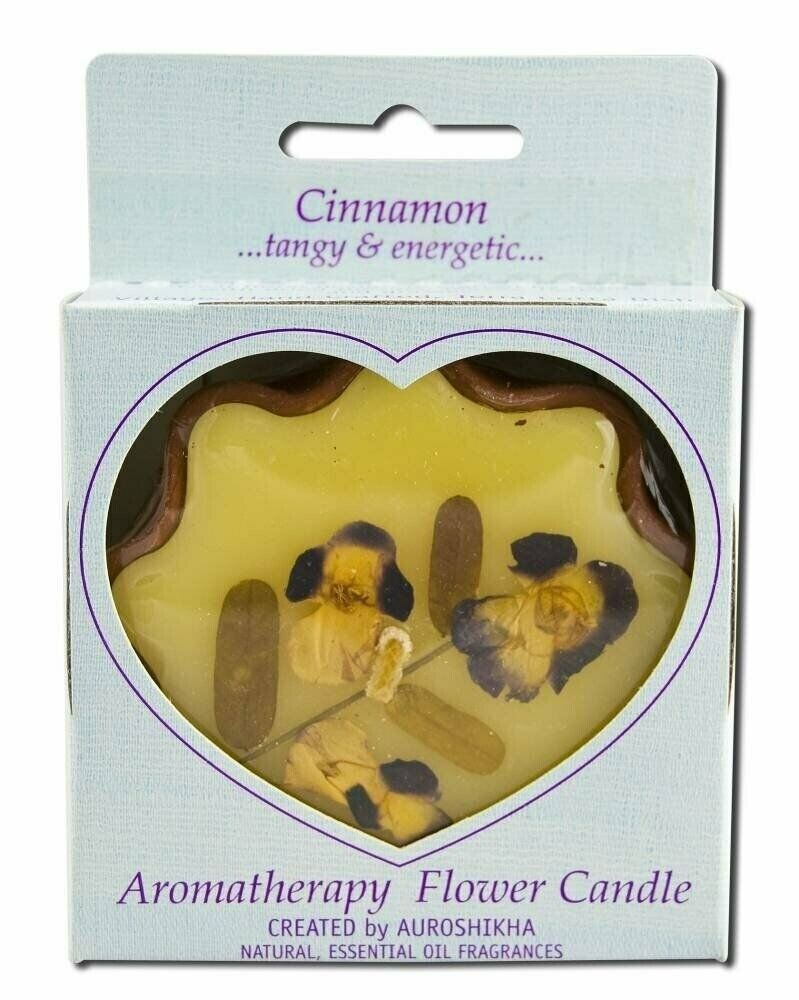 Auroshikha Flower Candles Cinnamon - £8.86 GBP