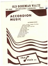 Vintage Sheet Music Old Bohemian Waltz Accordion Music no 3445 - $17.82