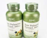 GNC Herbal Plus Saw Palmetto Extract 160mg Supplement 100ct Lot of 2 BB0... - $43.49