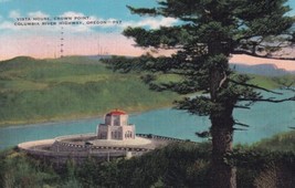 Vista House Crown Point Columbia River Highway Oregon OR 1948 Postcard C55 - £2.39 GBP