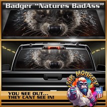 Natures Bad Ass Badger Truck Back Window Graphics - £43.24 GBP+