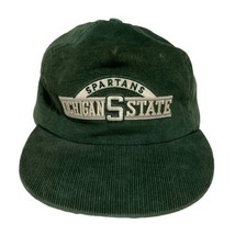 Vintage Michigan State Spartans SnapBack Hat Cap NCAA Corduroy Basketbal... - $71.06