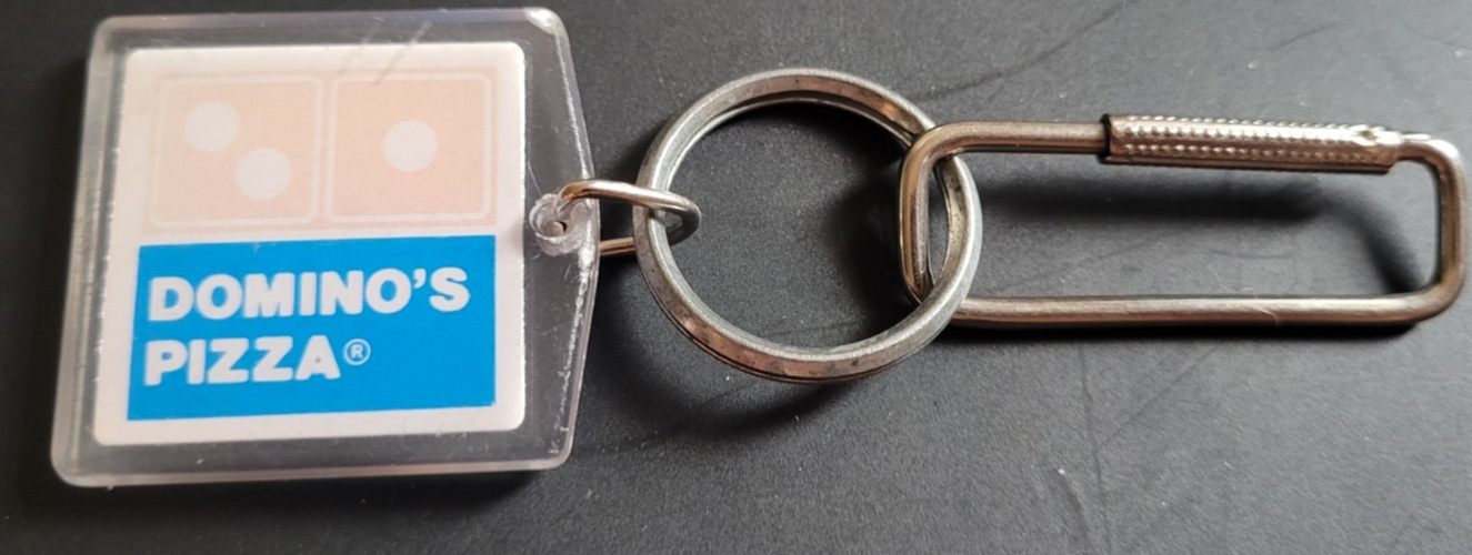 VTG Dominos Pizza Keychain Double Sided Extra Keys Double Collectible Us... - $11.01 CAD