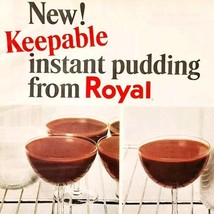 1966 Royal Instant Chocolate Pudding Pistachio Advertisement Dessert DWLL9 - $34.45 CAD