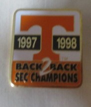 Tennessee  1997  1998 SEC Back 2 Back SEC Champions  Lapel Pin - £5.81 GBP
