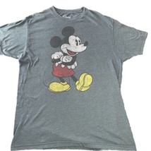 Disney Mickey Mouse Men’s Large Distressed T-shirt Tee Green Short Sleeve  - £7.65 GBP