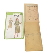 8921 Vintage Simplicity Sewing Pattern Misses Pullover Dress &amp; Tie Belt ... - £7.47 GBP