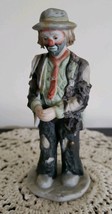 Vintage Emmett Kelly Jr. ~ Porcelain Clown Miniature Figurine ~ &quot;Hands Folded&quot; - £29.41 GBP