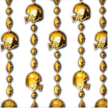 12-Piece Non Metallic Gold Football Helmet Bead Necklaces NFL - €32,16 EUR
