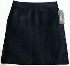 DKNY Donna Karan New York Skirt 4 Straight Pencil Blue Striped Wool New - £55.03 GBP