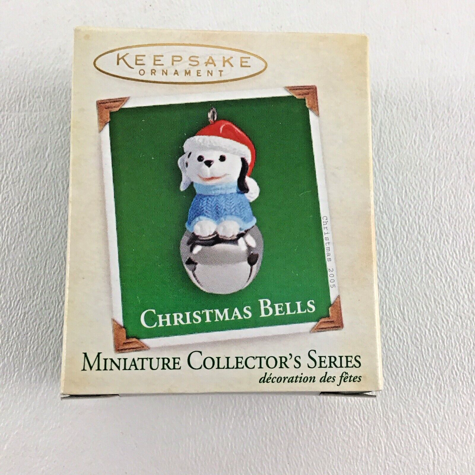 Primary image for Hallmark Keepsake Miniature Christmas Ornament Christmas Bells Dog Vintage 2005